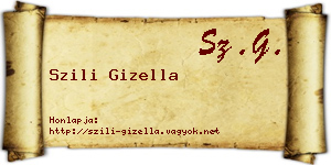 Szili Gizella névjegykártya