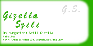 gizella szili business card